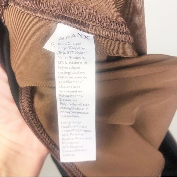 SPANX | Faux Leather Snakeskin Print Brown & Black Leggings Women’s Size Medium - Picture 11 of 11